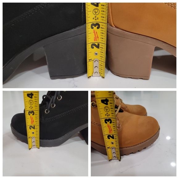Women's Chunky Heel Boots 2 Pairs Size 8 - Picture 12 of 16